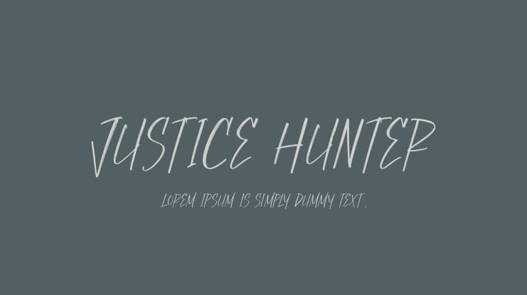 Justice Hunter Font Family