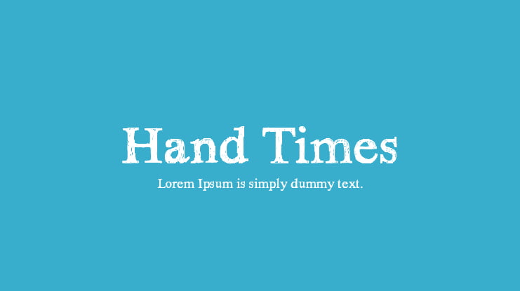 Hand Times Font