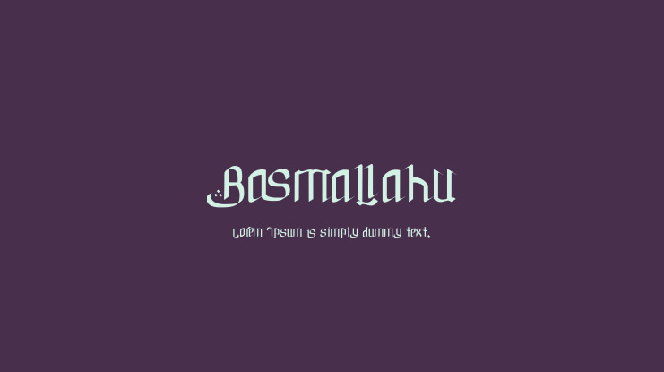 Basmallahu Font
