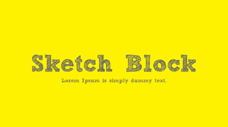 Sketch Block Font