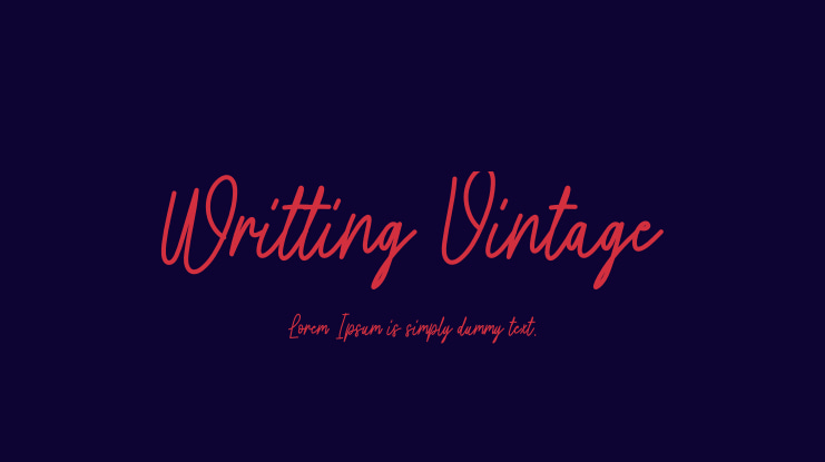 Writting Vintage Font