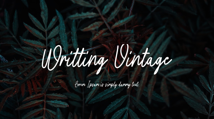 Writting Vintage Font