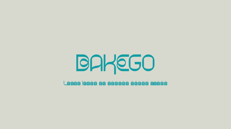 BAKEGO Font