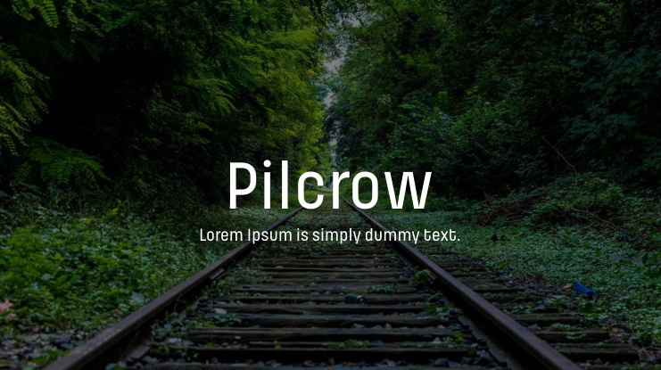 Pilcrow Font Family