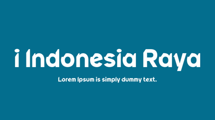 i Indonesia Raya Font