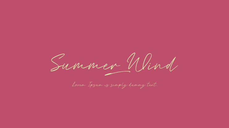 Summer Wind Font