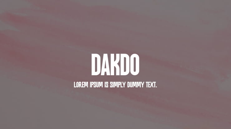 DAKDO Font