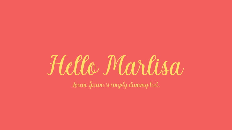 Hello Marlisa Font