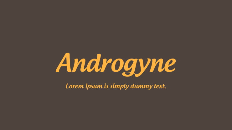 Androgyne Font