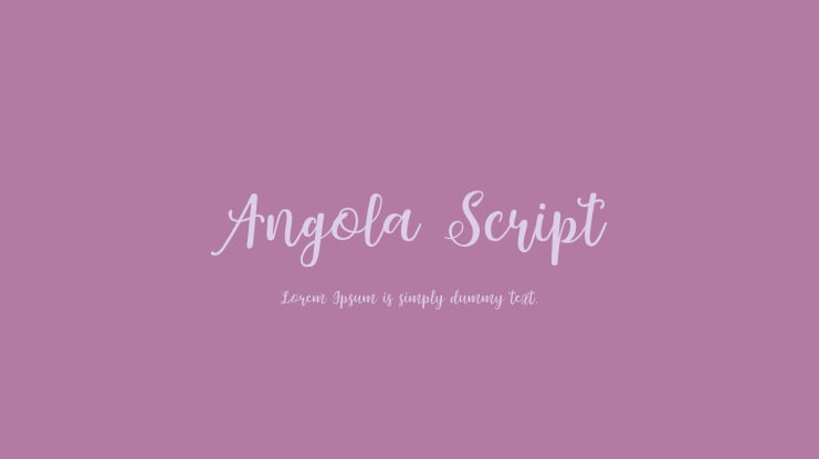 Angola Script Font