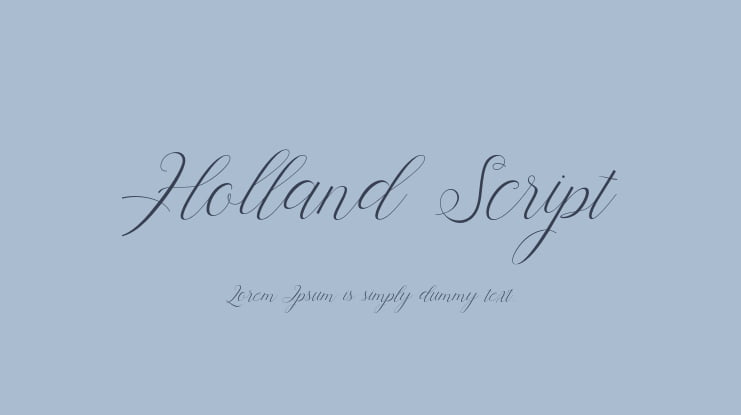 Holland Script Font
