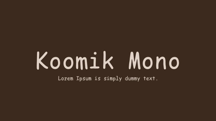 Koomik Mono Font