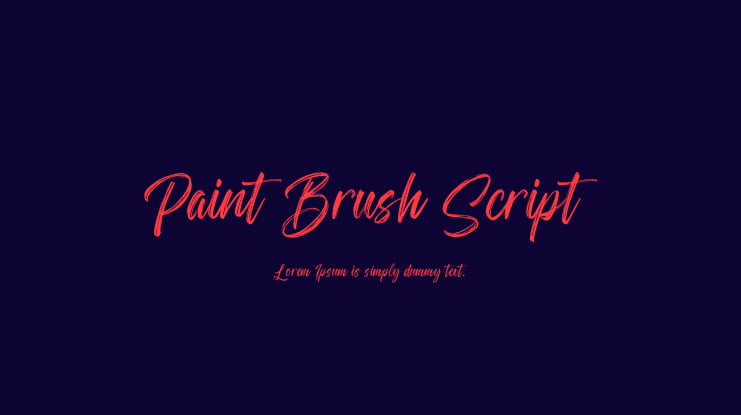 Paint Brush Script Font