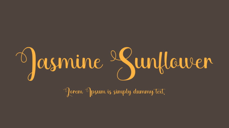 Jasmine Sunflower Font