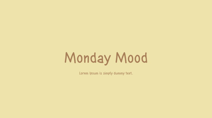 Monday Mood Font : Download Free for Desktop & Webfont