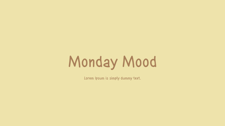 Monday Mood Font
