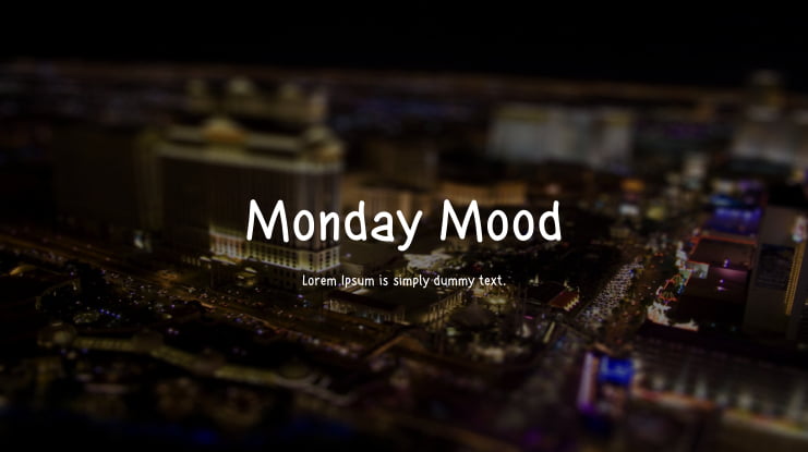 Monday Mood Font