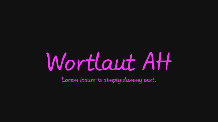 Wortlaut AH Font Family