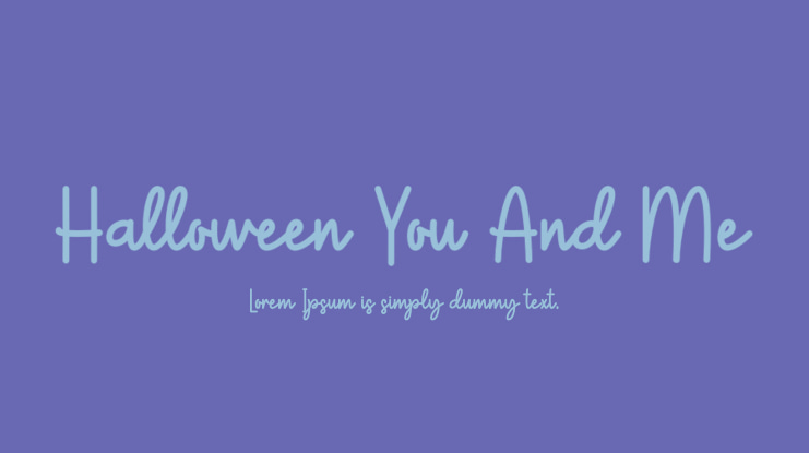 Halloween You And Me Font