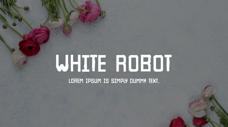 White Robot Font