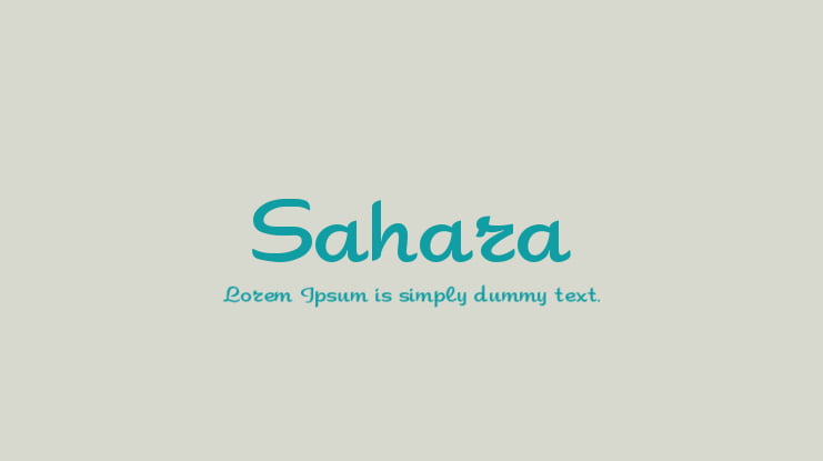 Sahara Font
