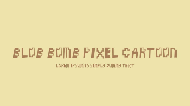 Blob Bomb Pixel Cartoon Font