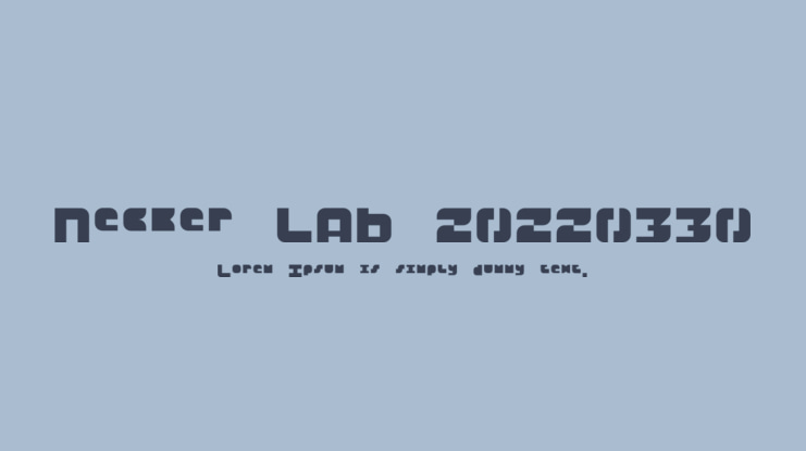 Necker LAB 20220330 Font