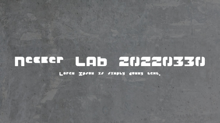 Necker LAB 20220330 Font