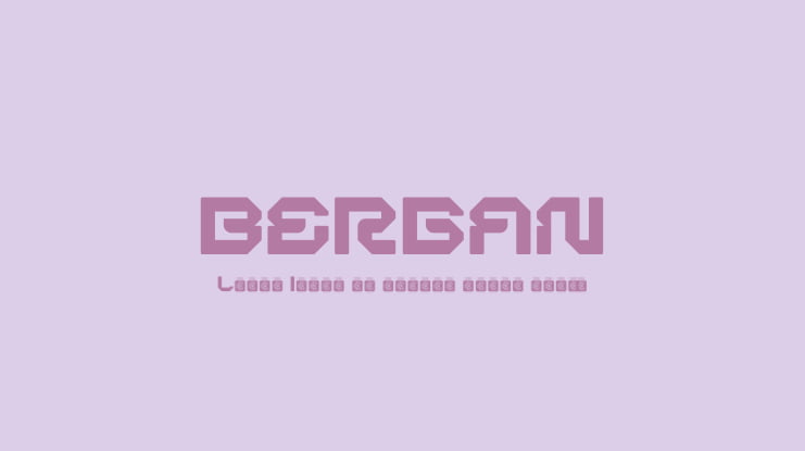 BERGAN Font
