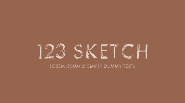 123 Sketch Font