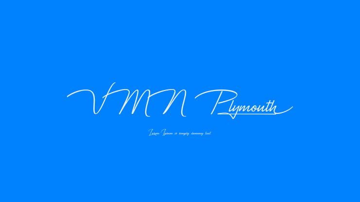 VMN Plymouth Font