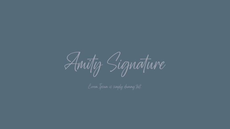 Amity Signature Font