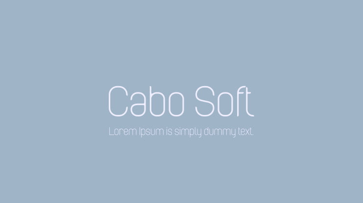 Cabo Soft Font