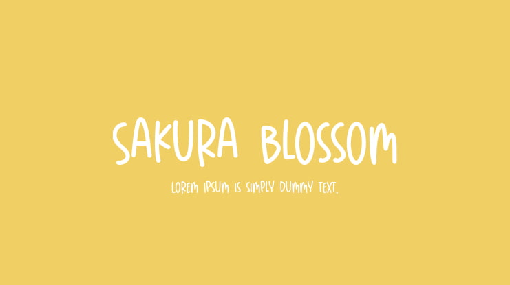 Sakura Blossom Font