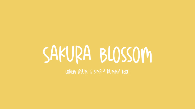 Sakura Blossom Font