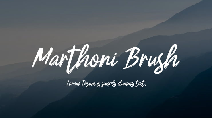 Marthoni Brush Font Family