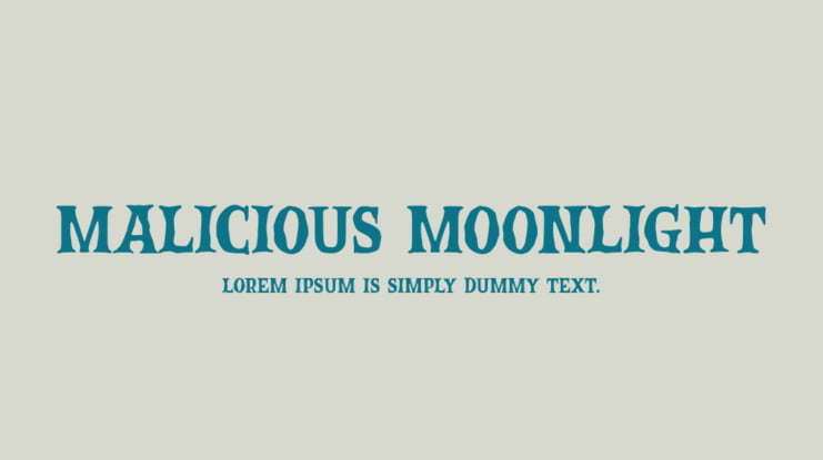 Malicious Moonlight Font