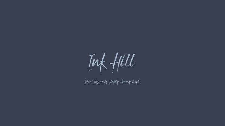 Ink Hill Font