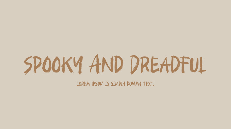 Spooky And Dreadful Font