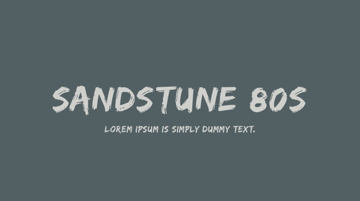 SANDSTUNE 80S Font