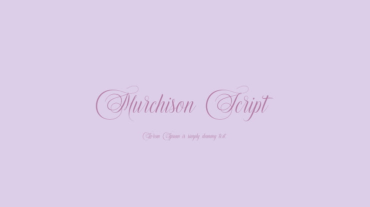 Murchison Script Font