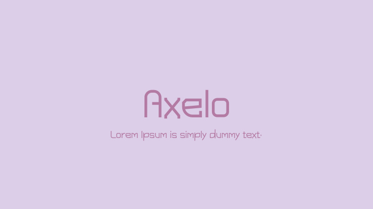 Axelo Font Family