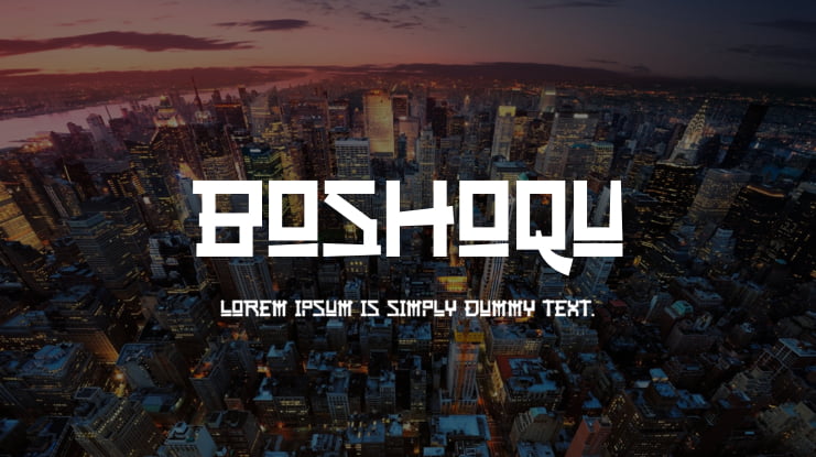 BOSHOQU Font