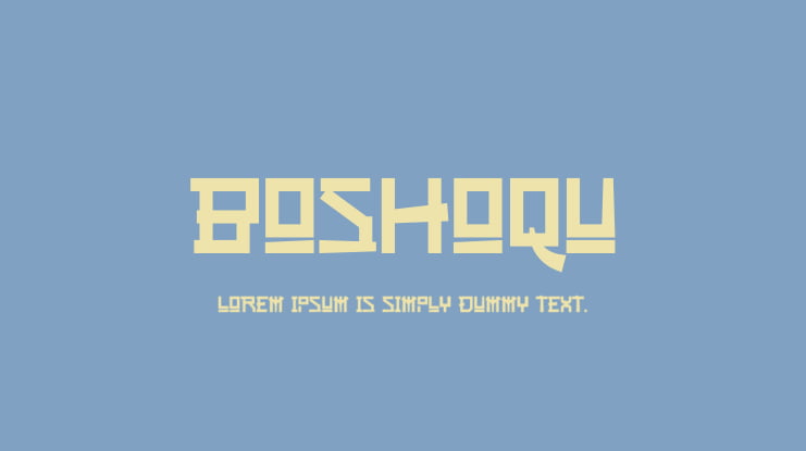 BOSHOQU Font