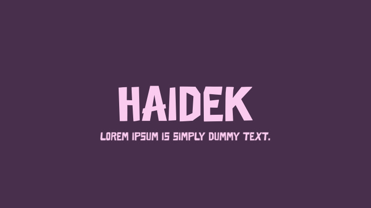 HAIDEK Font
