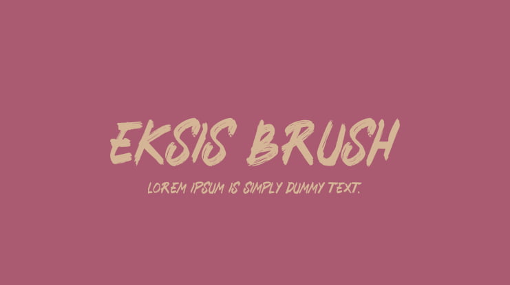 Eksis Brush Font