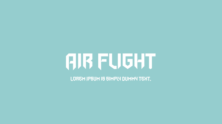 Air Flight Font