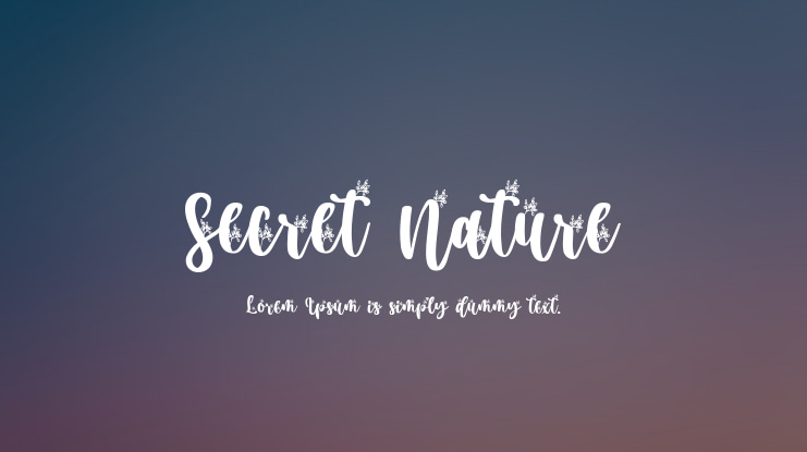 Secret Nature Font