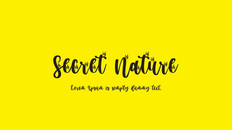 Secret Nature Font
