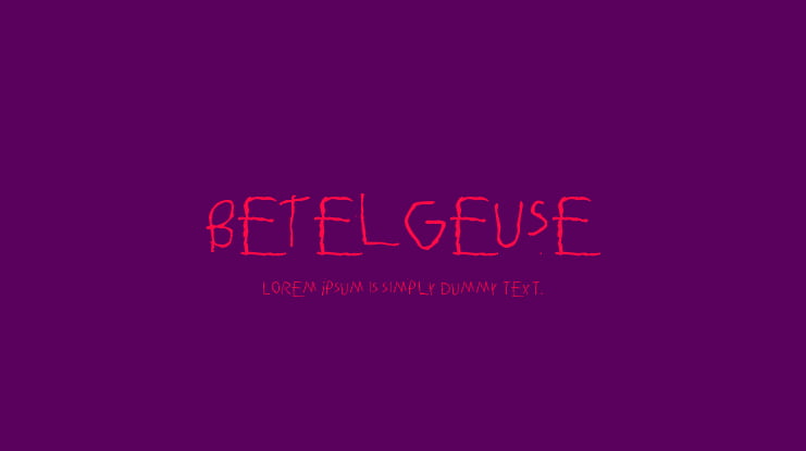 Betelgeuse Font